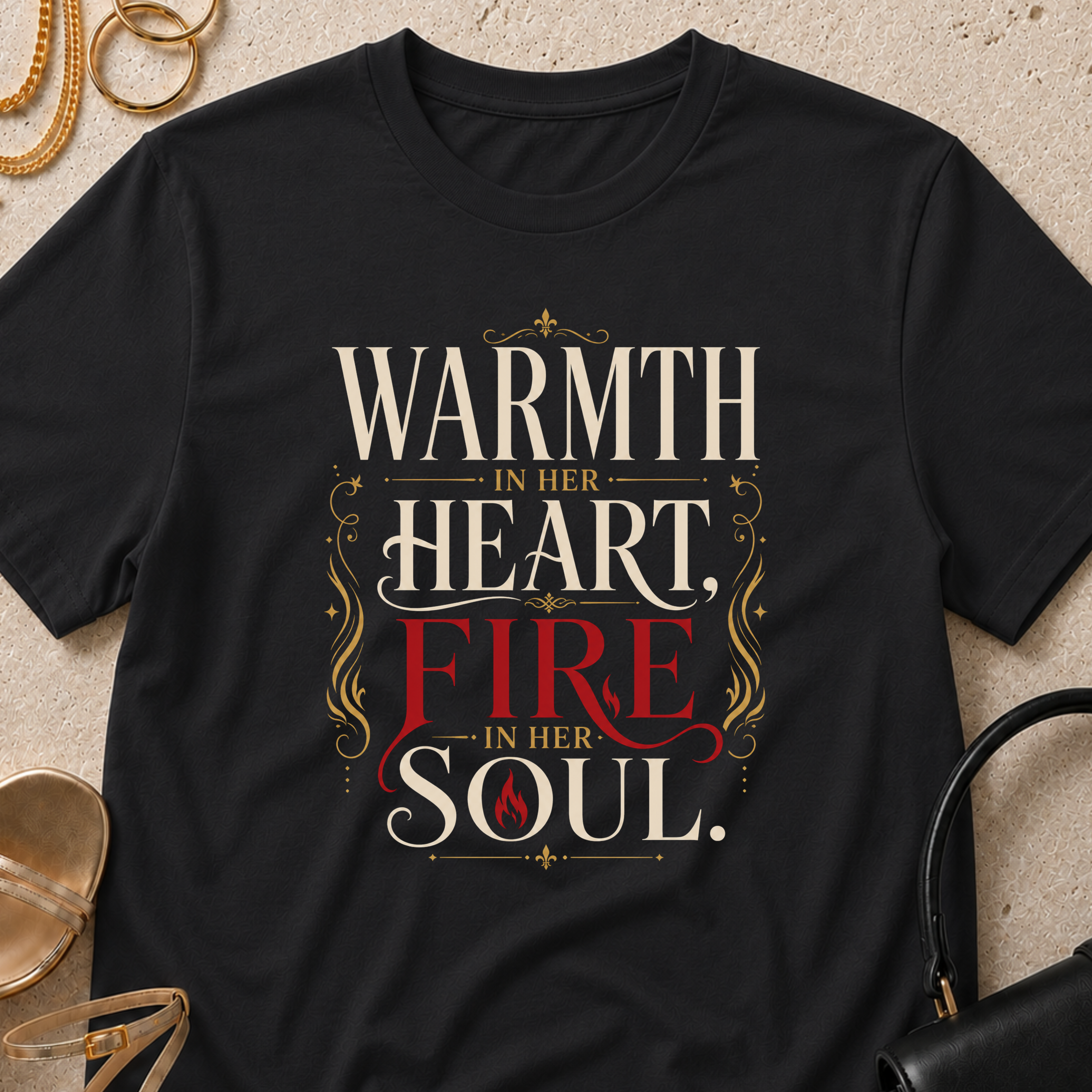 Warmth In Her Heart, Fire In Her Soul - T-Shirt