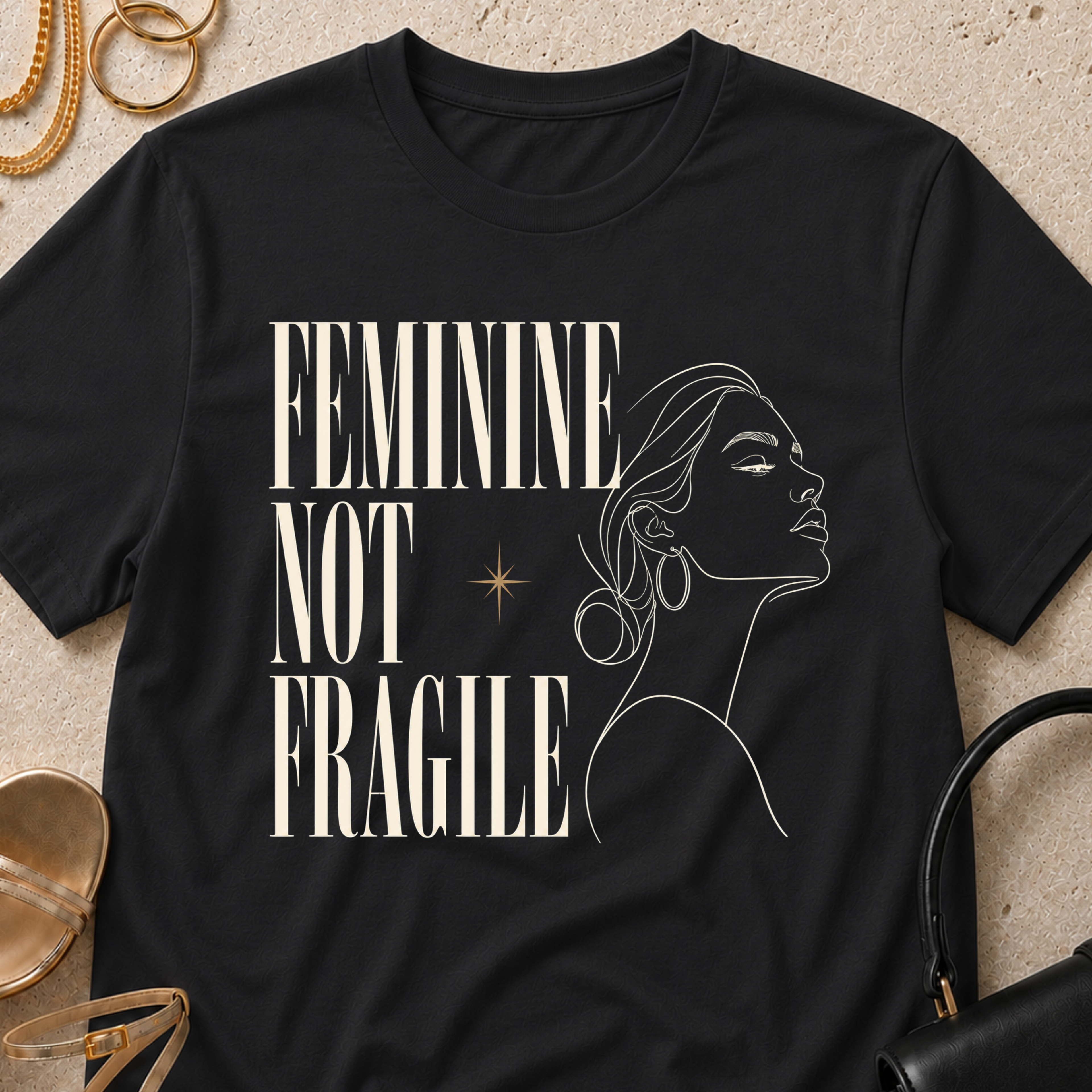 Feminine Not Fragile - T-Shirt