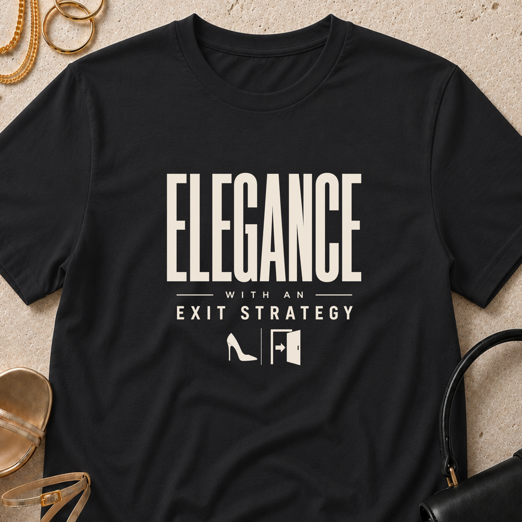 Elegance With an Exit Strategy - T-Shirt