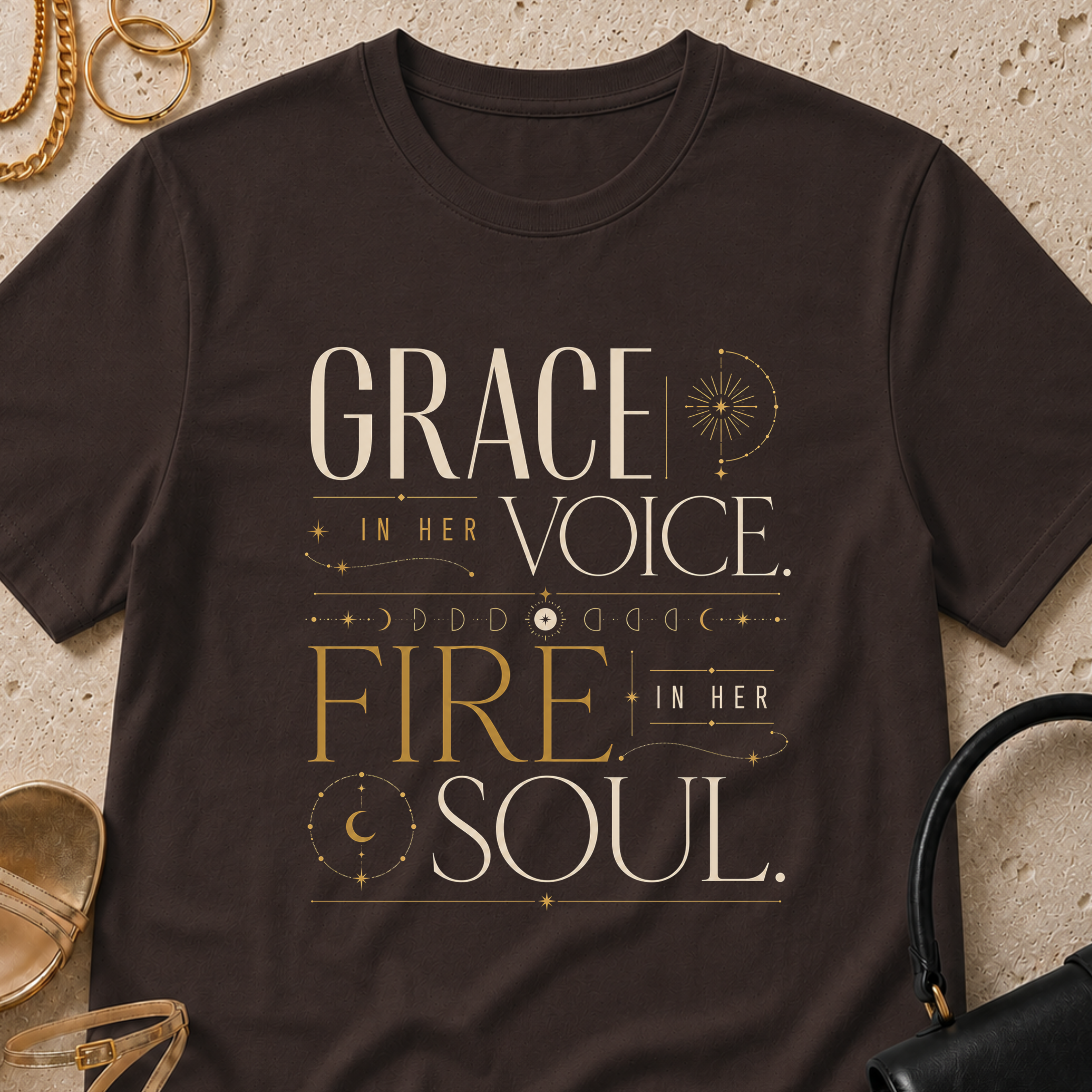 Grace In Her Voice, Fire In Her Soul - T-Shirt