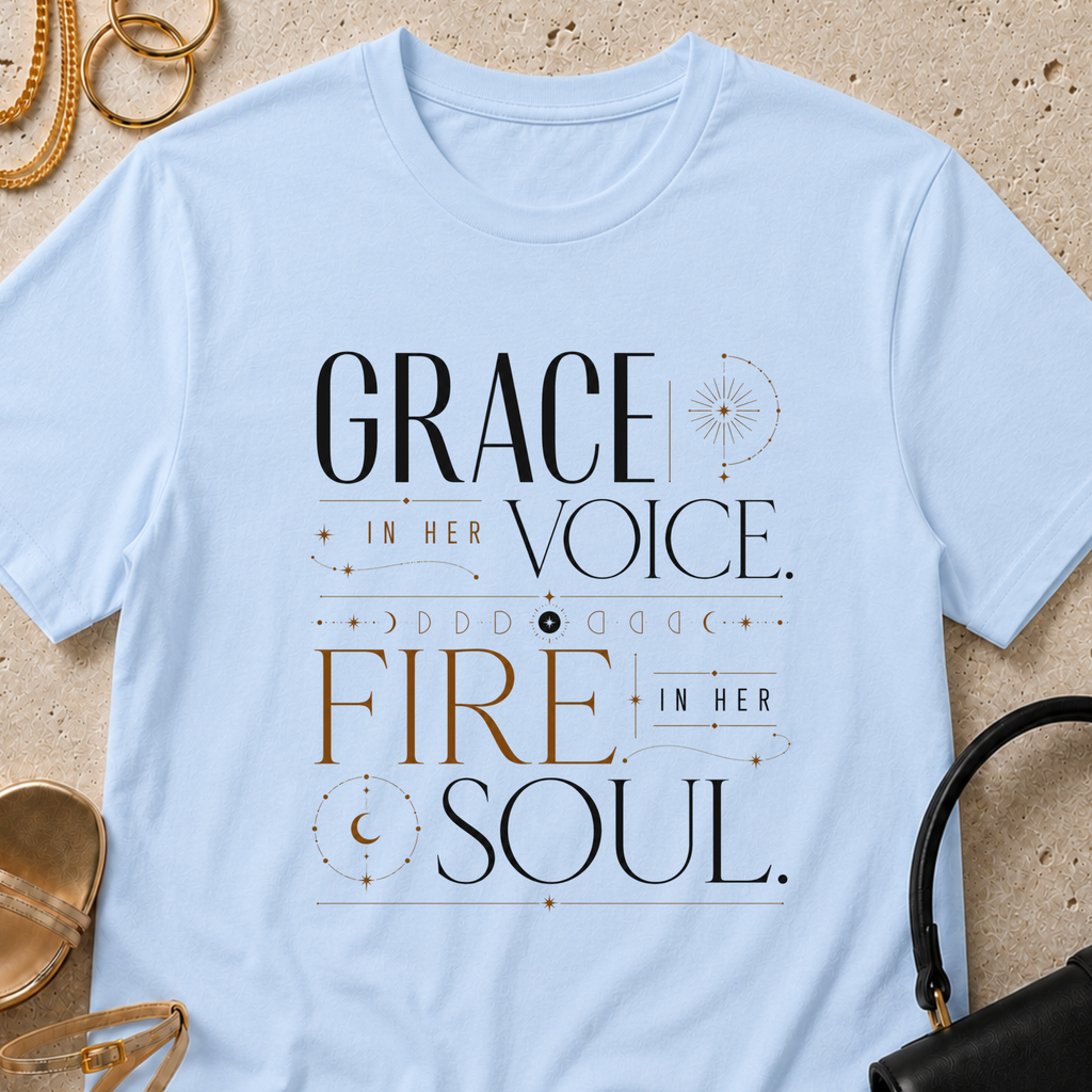 Grace In Her Voice, Fire In Her Soul - T-Shirt