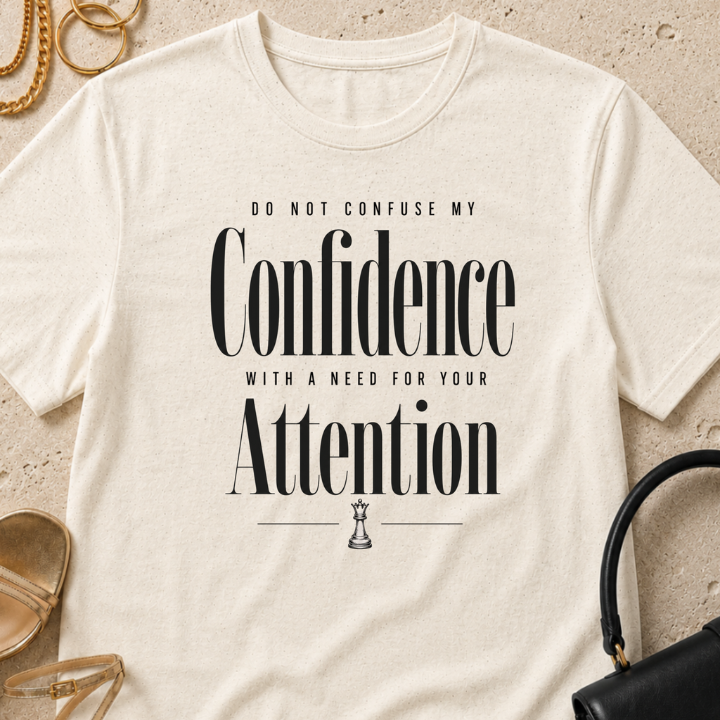 Confidence, Not a Need for Attention - T-Shirt