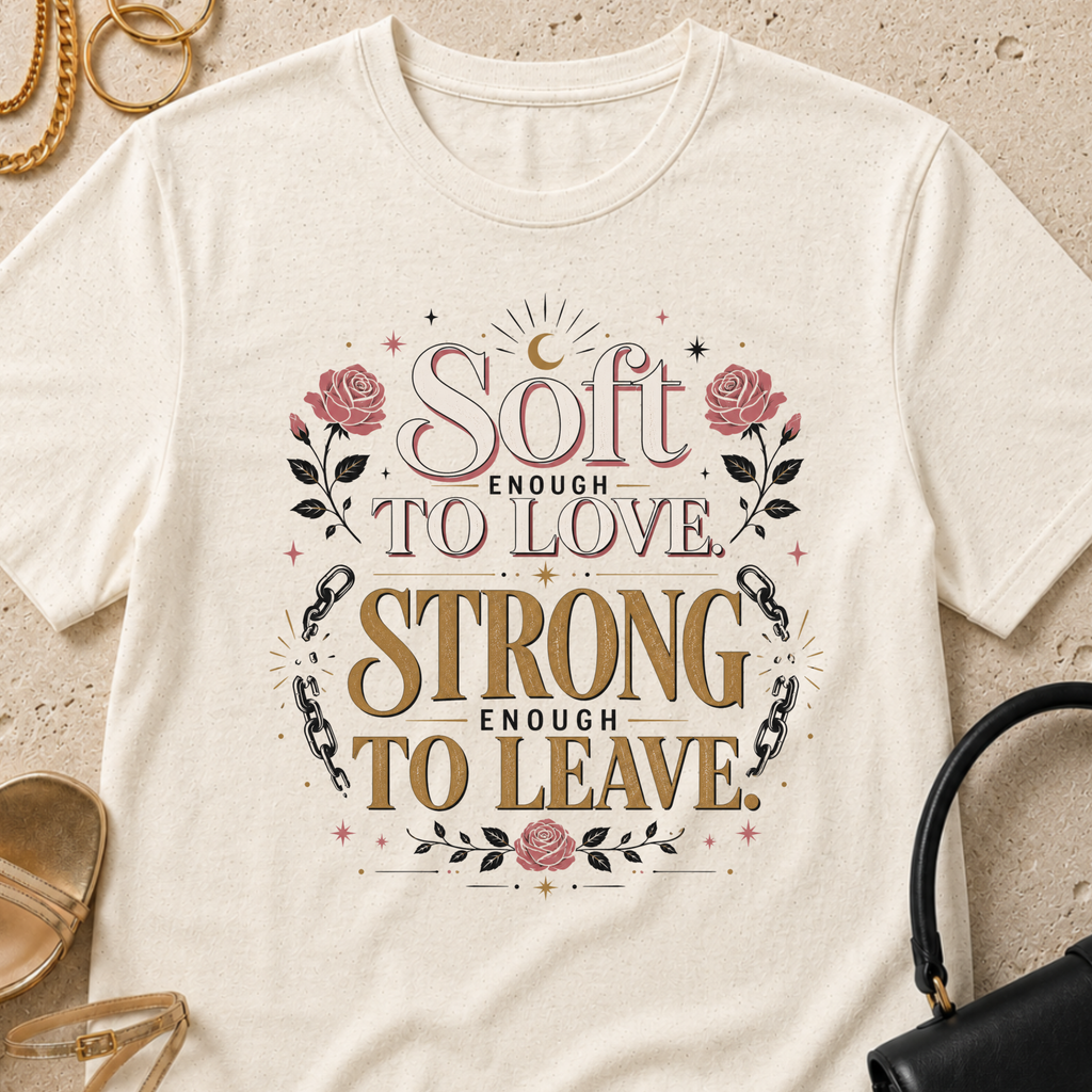 Soft Enough to Love, Strong Enough to Leave - T-Shirt