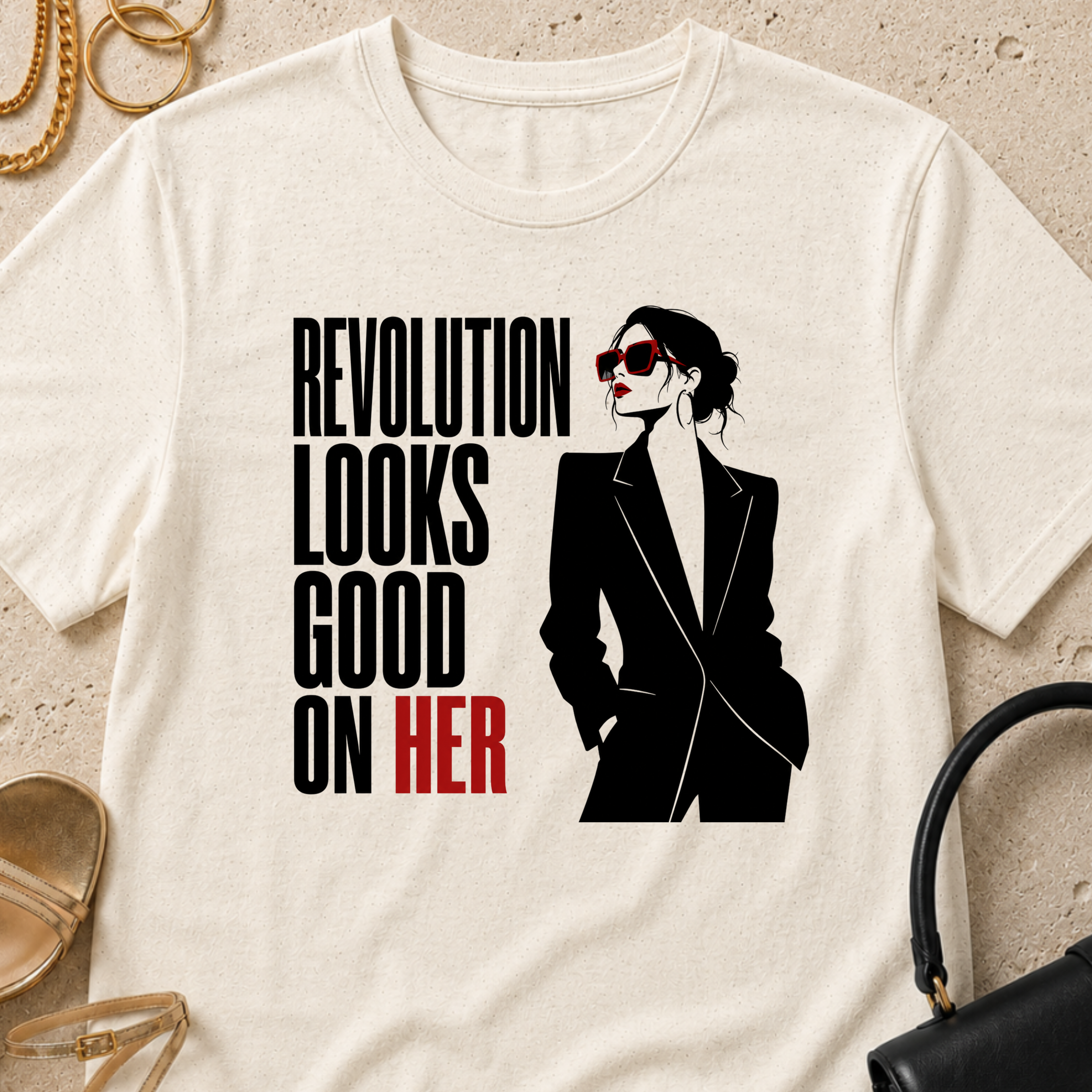 Revolution Looks Good on Her - T-Shirt