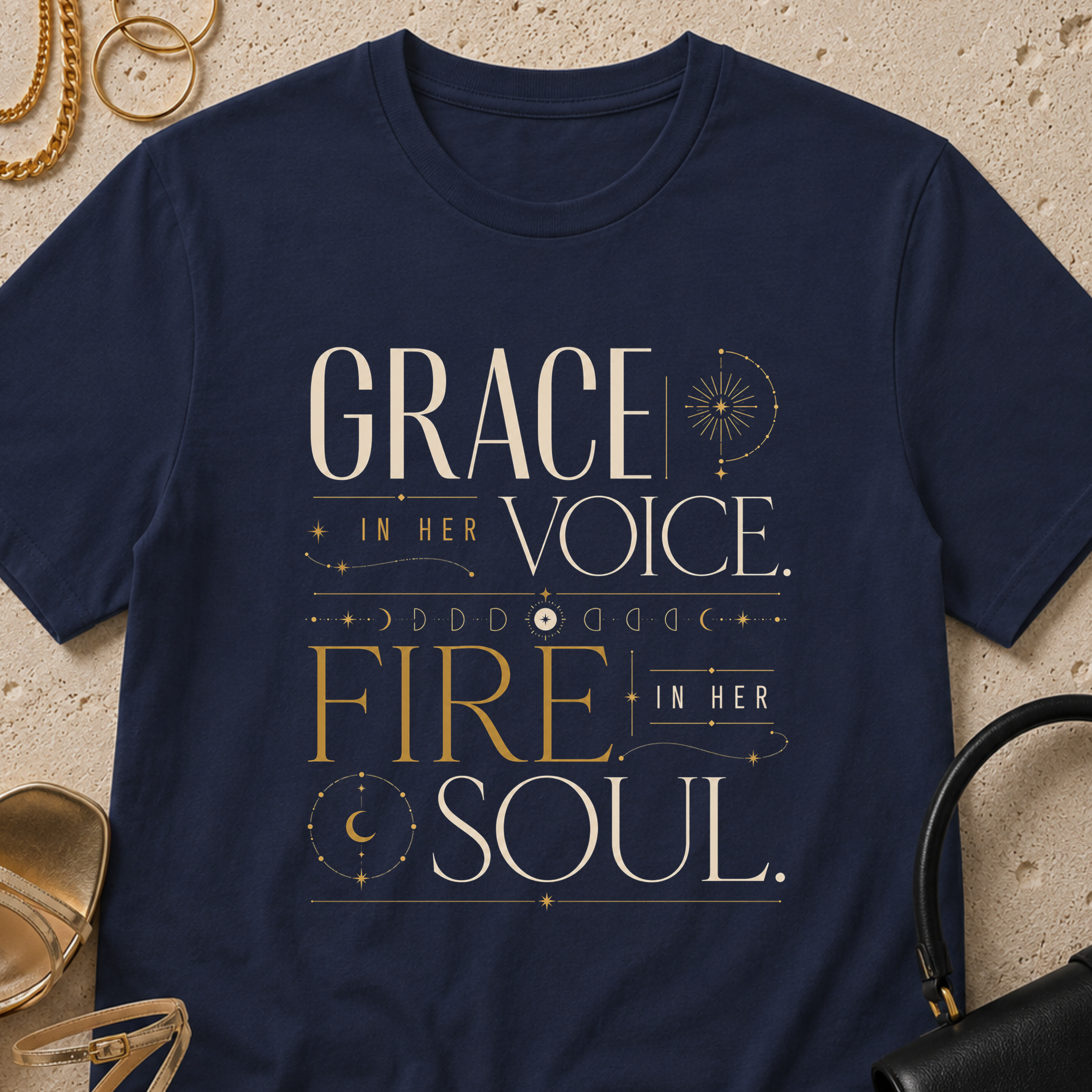 Grace In Her Voice, Fire In Her Soul - T-Shirt