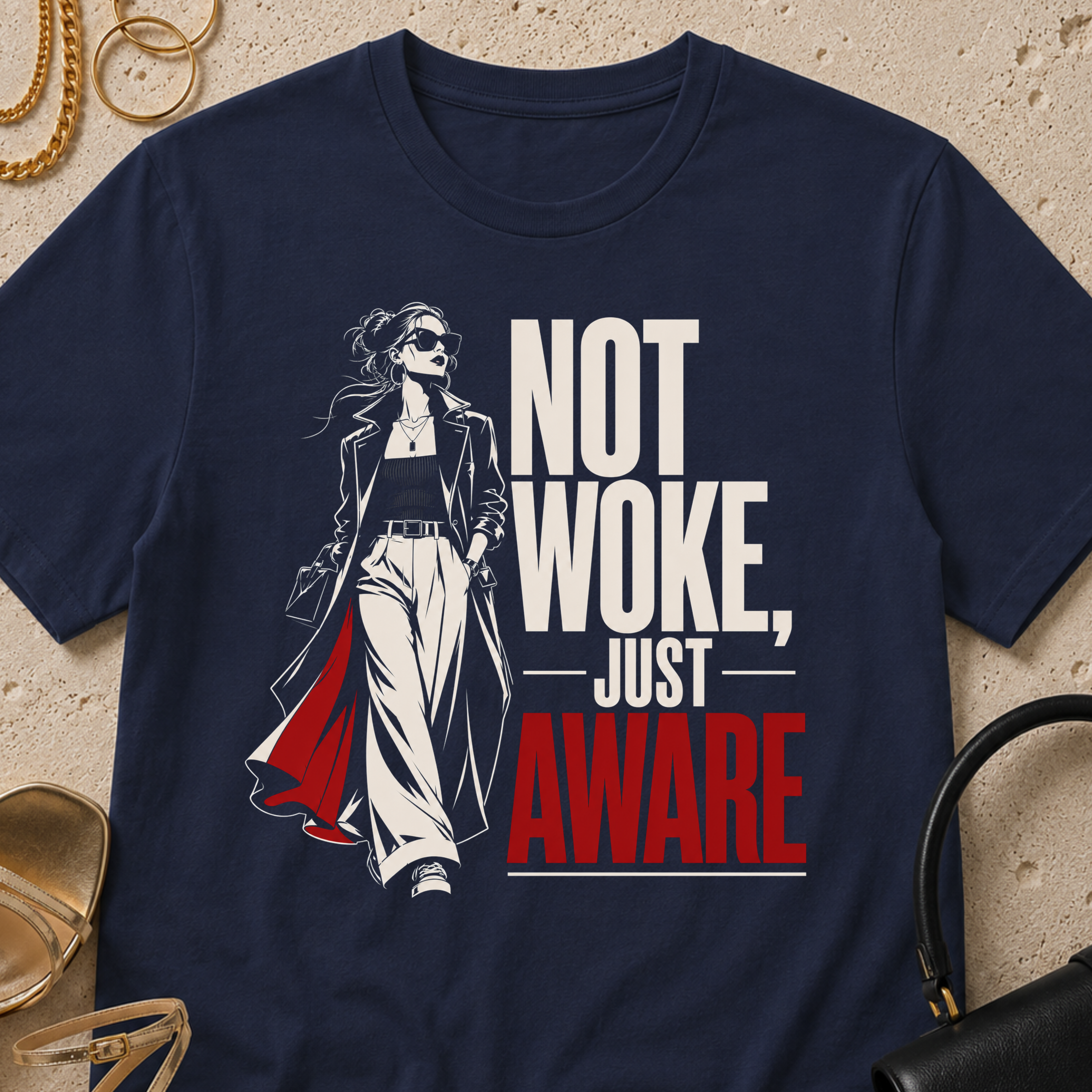 Not Woke, Just Aware - T-Shirt