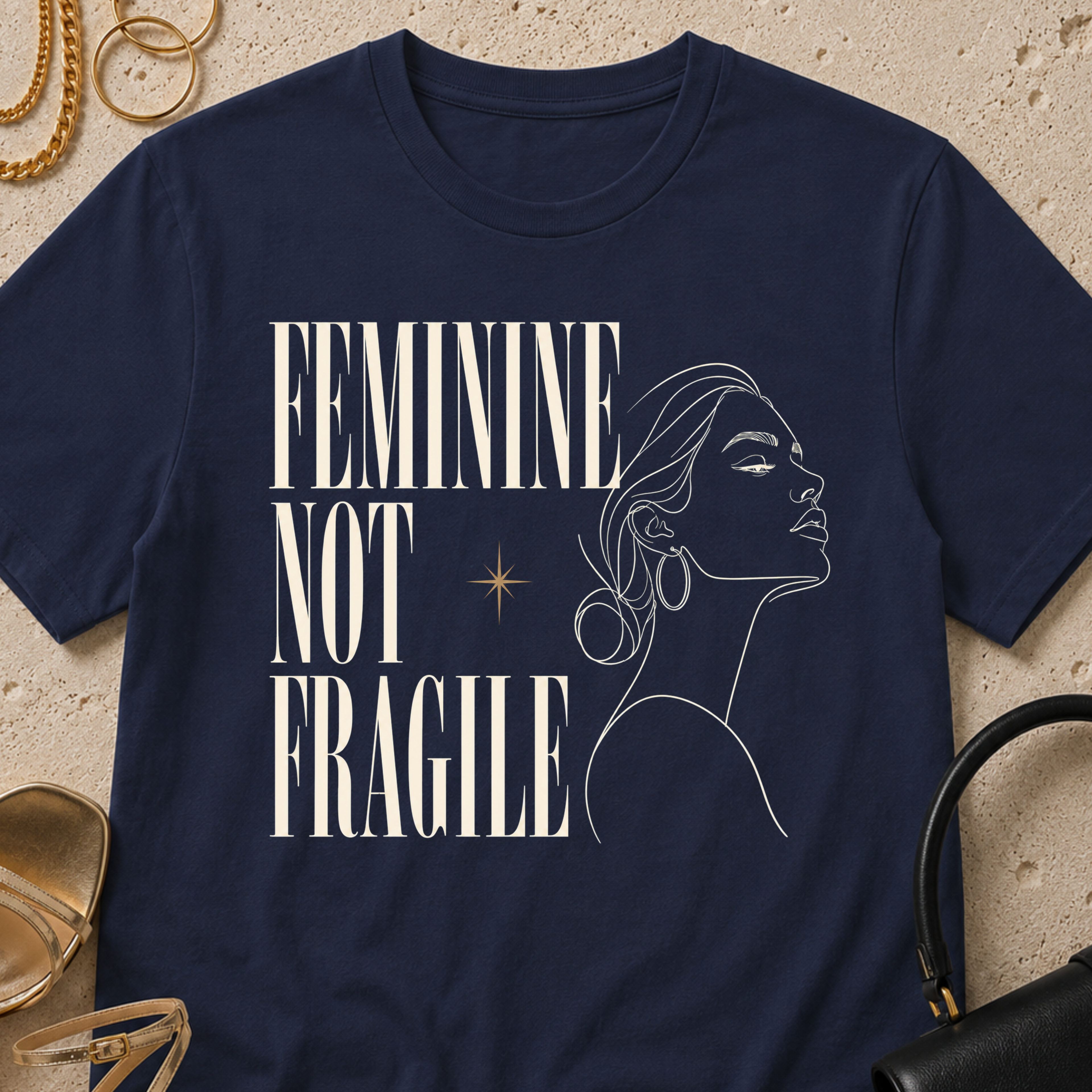 Feminine Not Fragile - T-Shirt