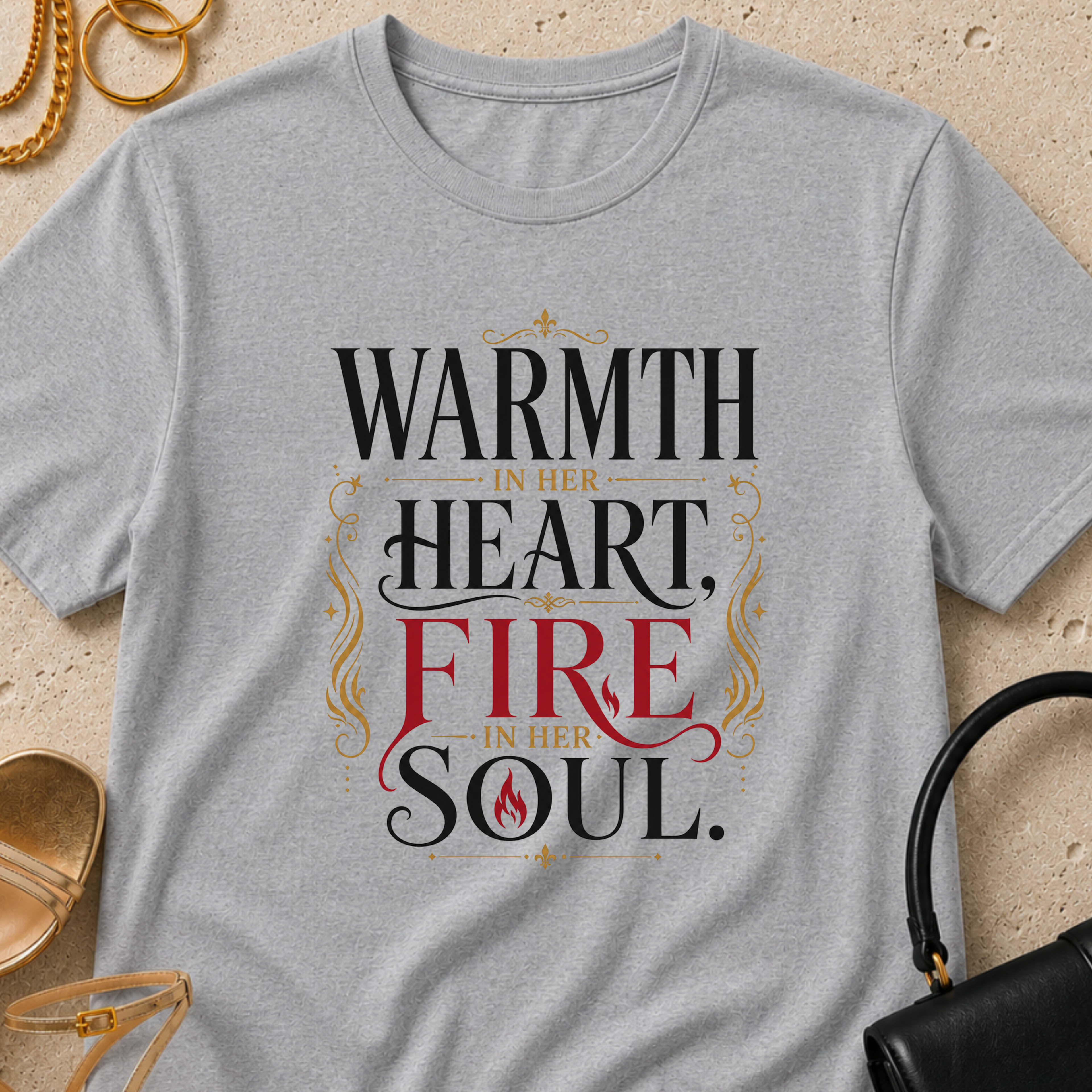 Warmth In Her Heart, Fire In Her Soul - T-Shirt