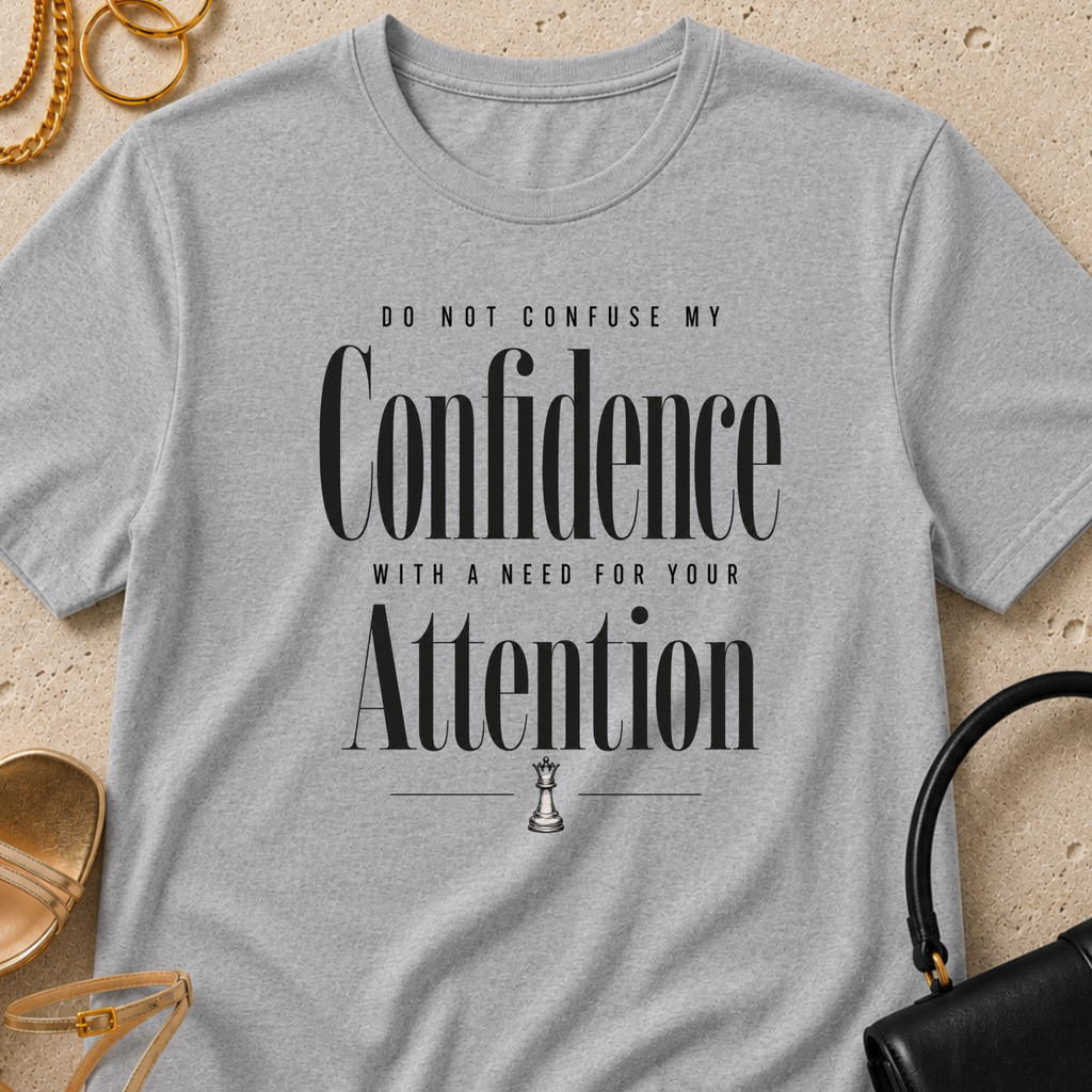 Confidence, Not a Need for Attention - T-Shirt