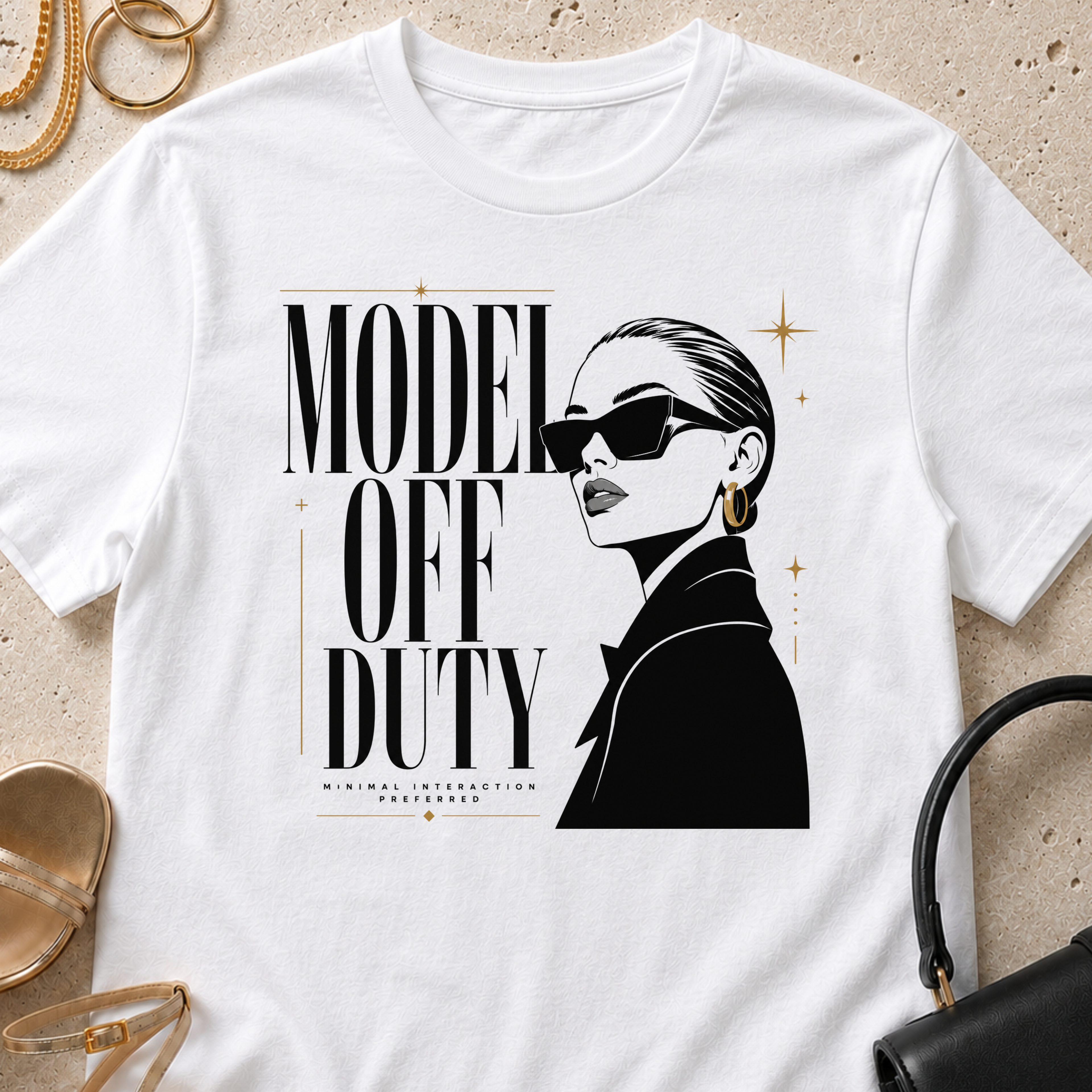 Model Off Duty, Minimal Interaction Preferred - T-Shirt