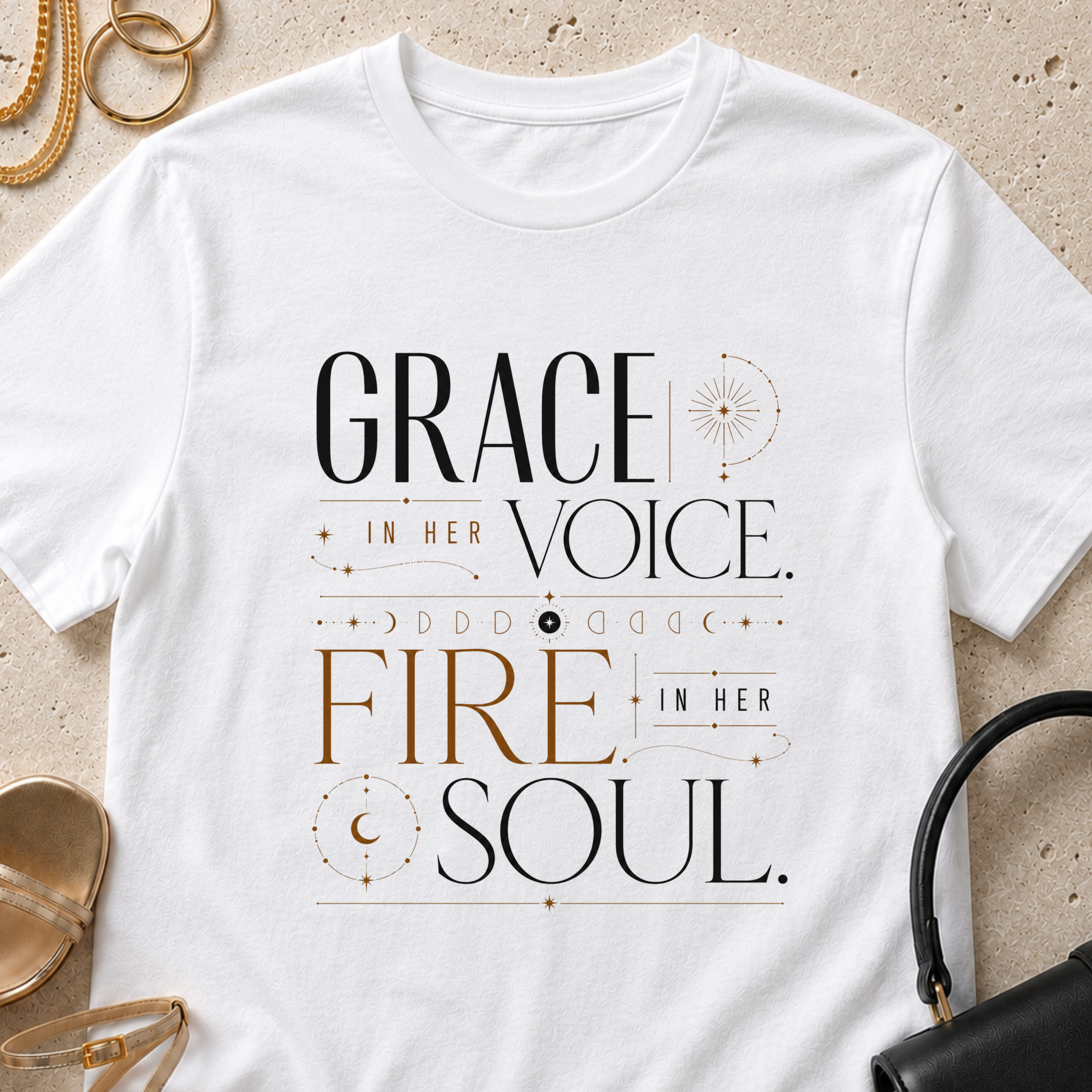 Grace In Her Voice, Fire In Her Soul - T-Shirt
