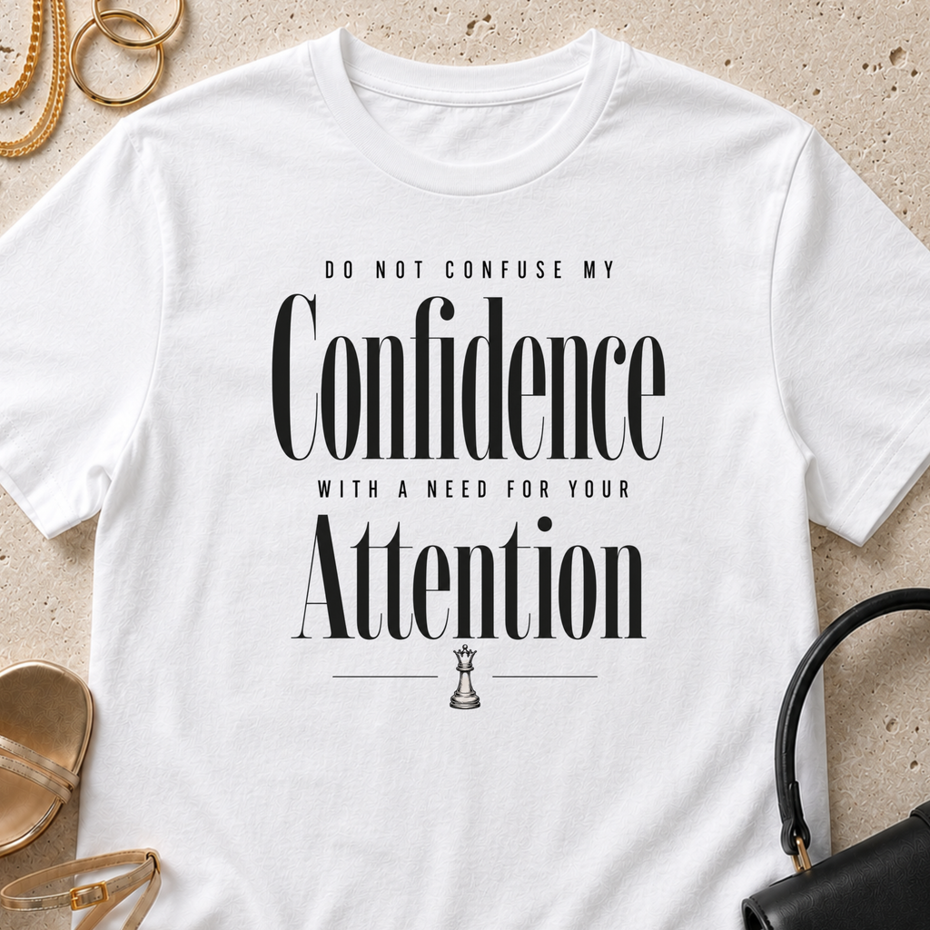 Confidence, Not a Need for Attention - T-Shirt