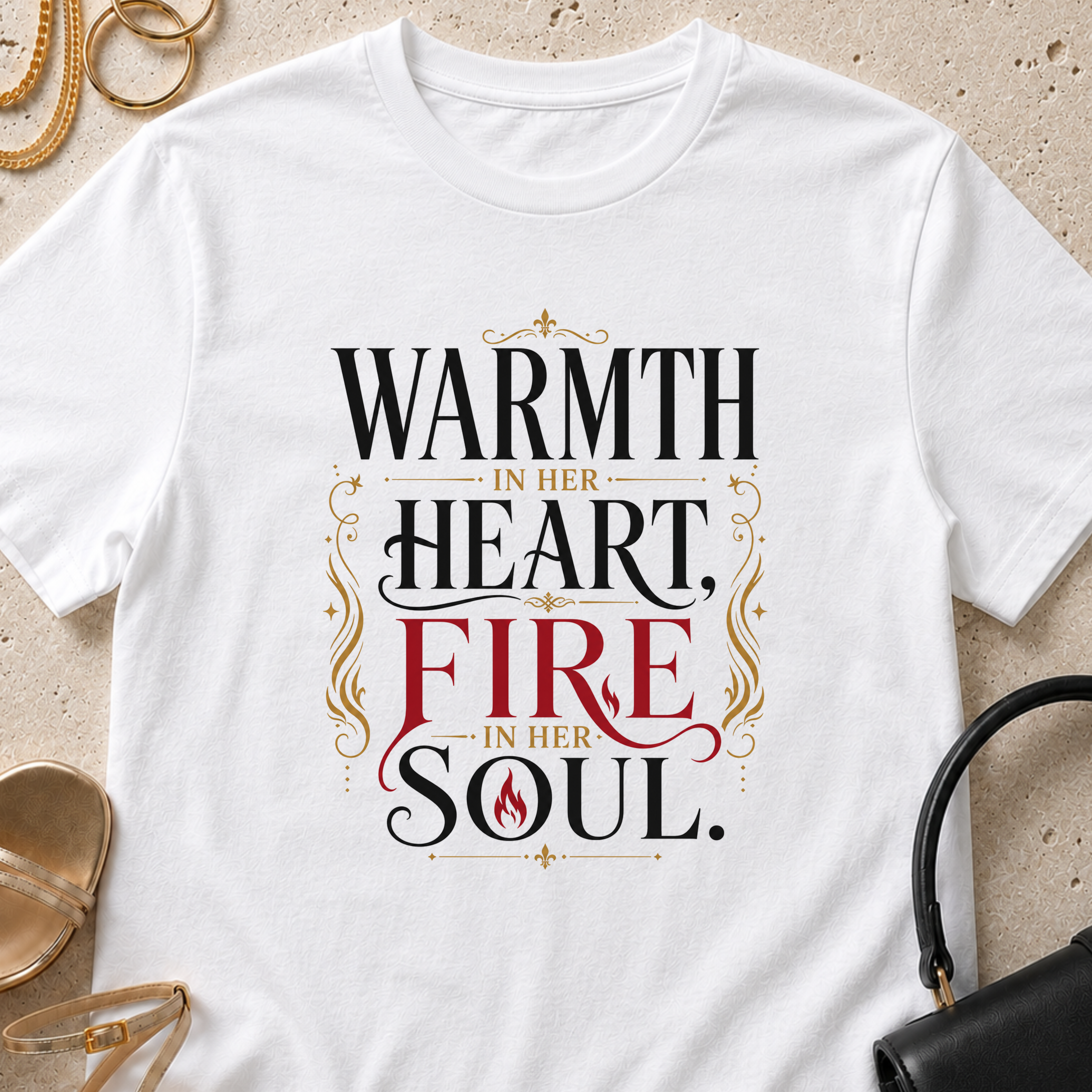 Warmth In Her Heart, Fire In Her Soul - T-Shirt
