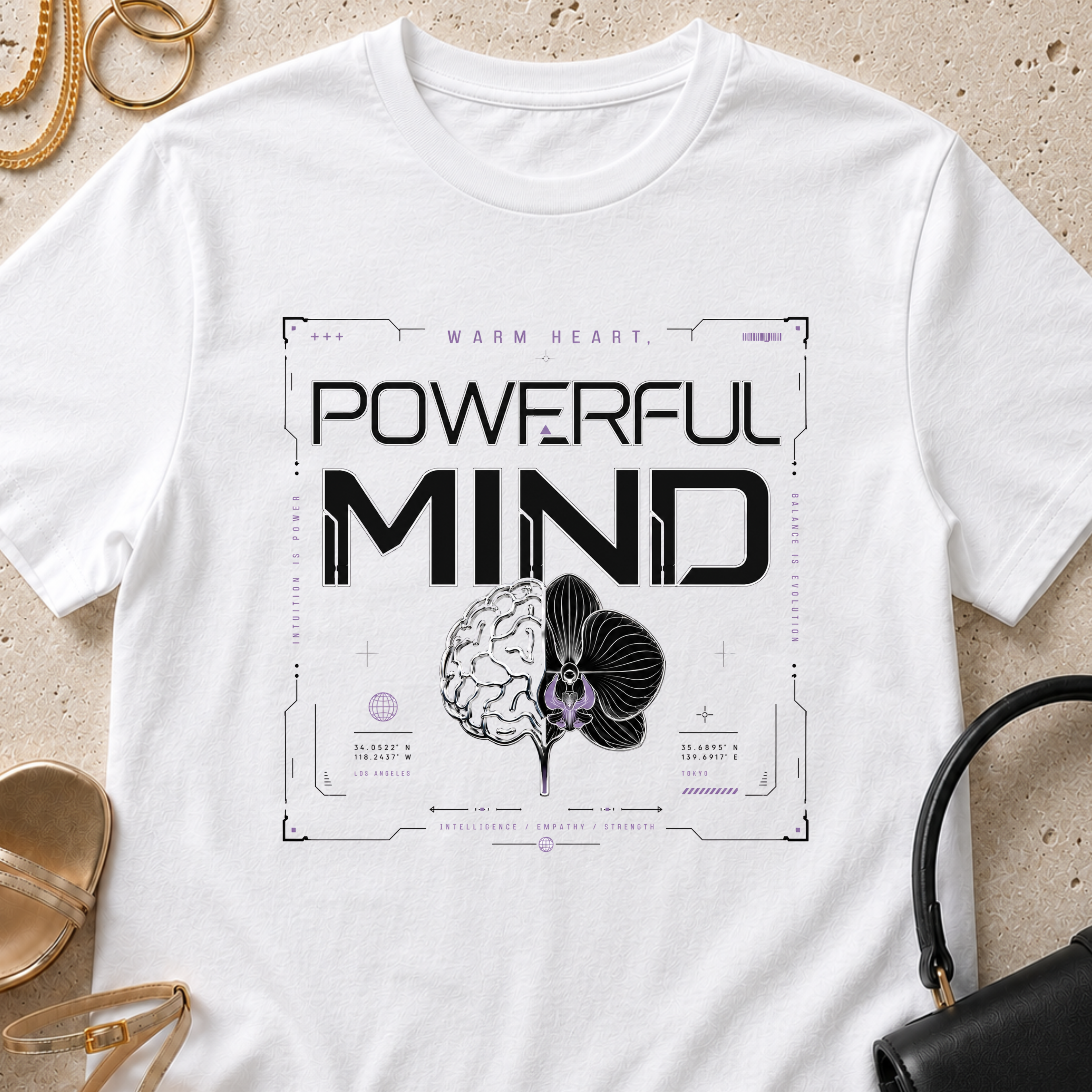 Warm Heart, Powerful Mind - T-Shirt
