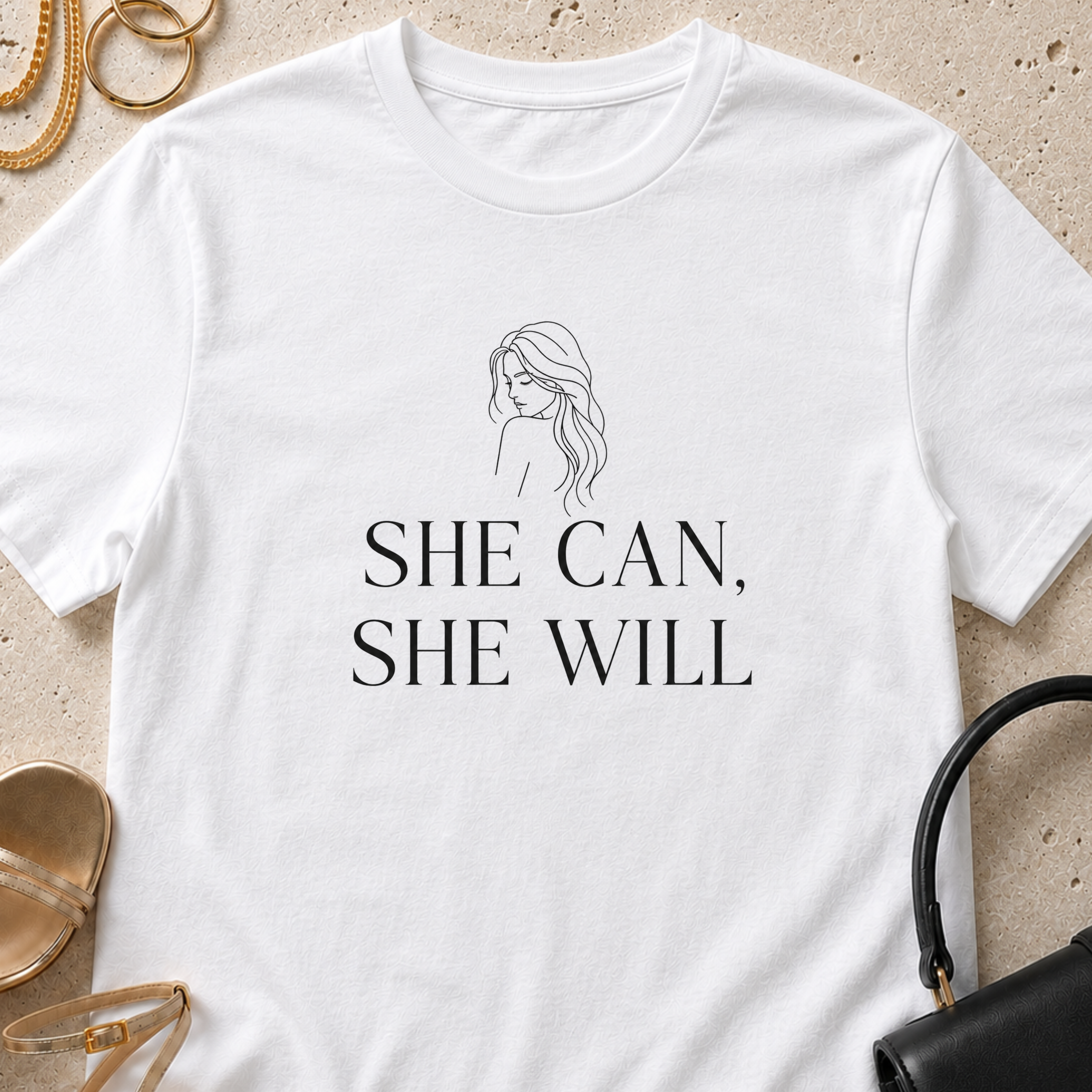 She Can, She Will - T-Shirt