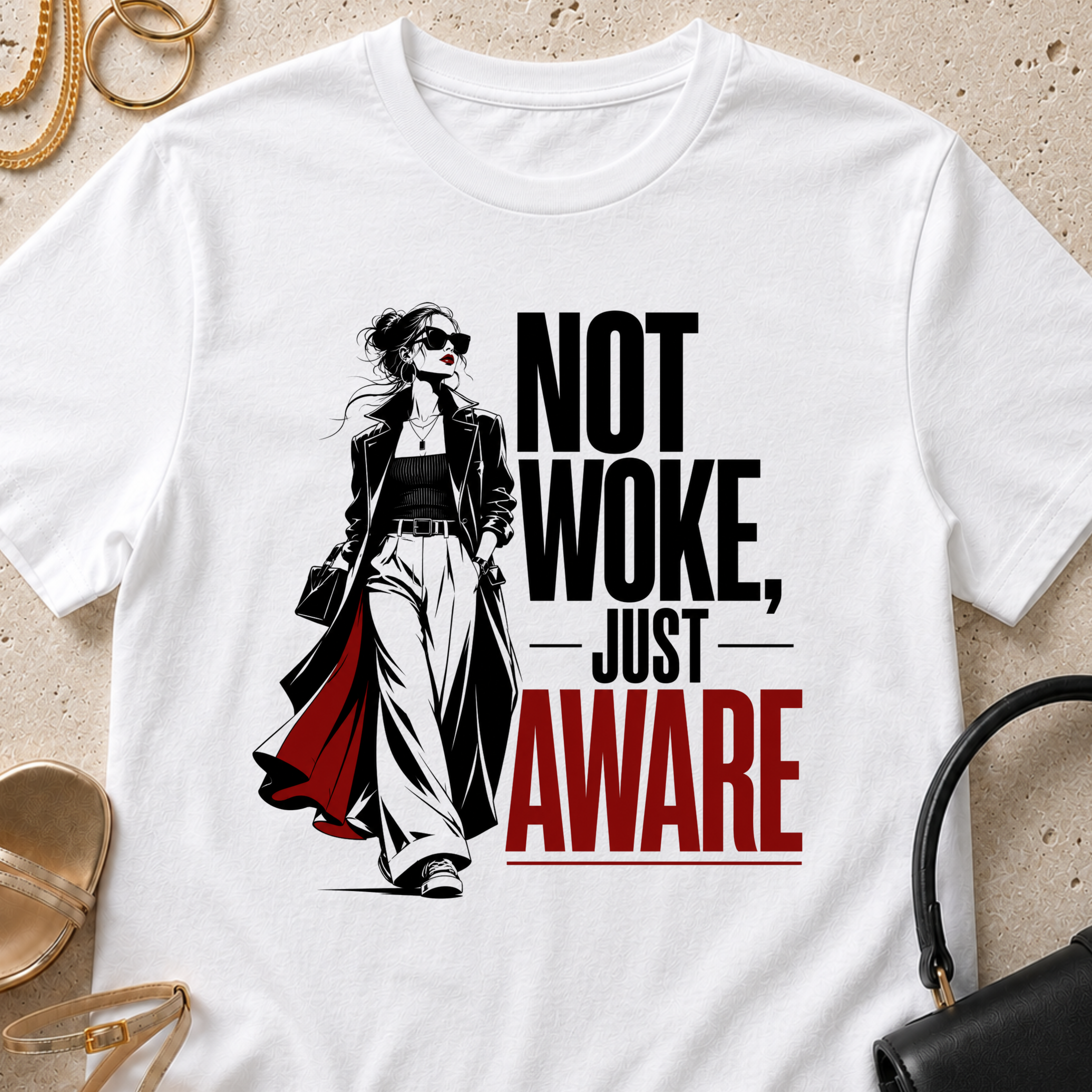 Not Woke, Just Aware - T-Shirt