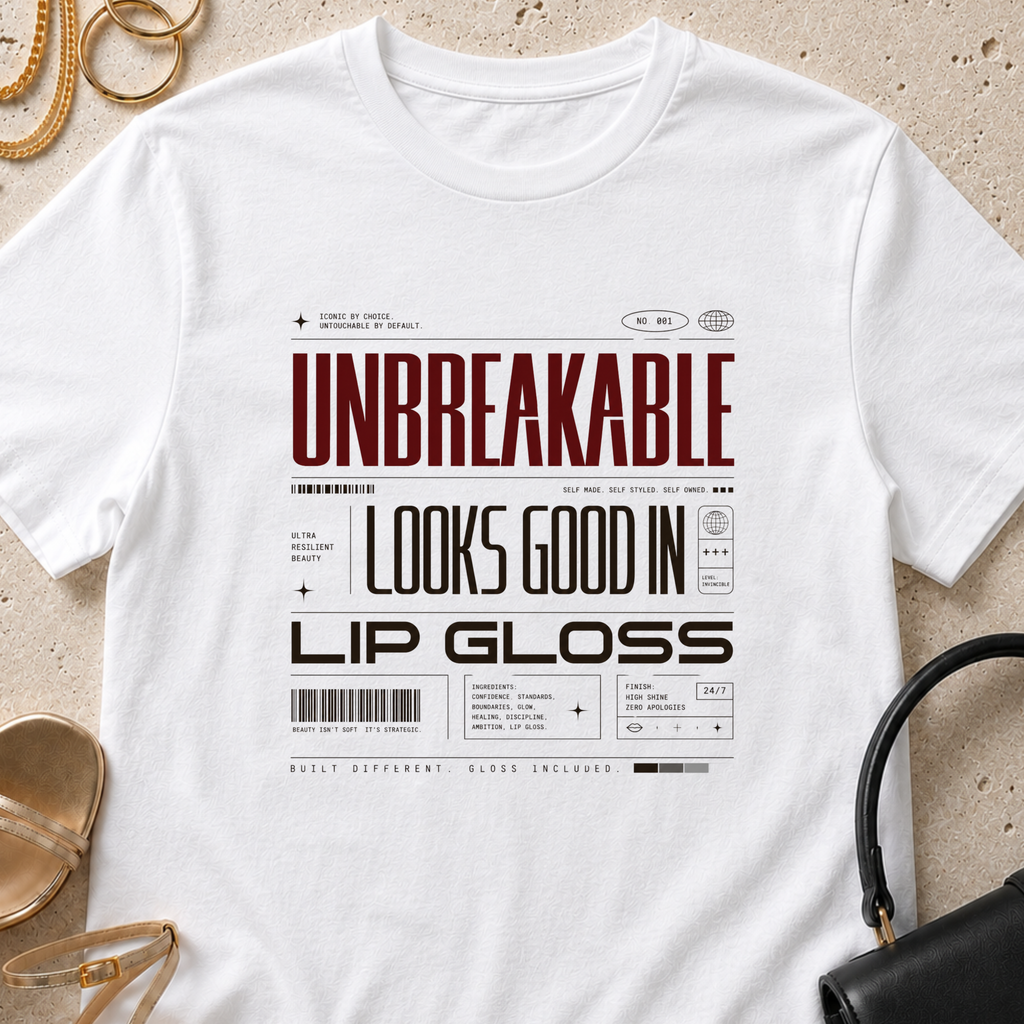 Unbreakable Looks Good In Lip Gloss - T-Shirt